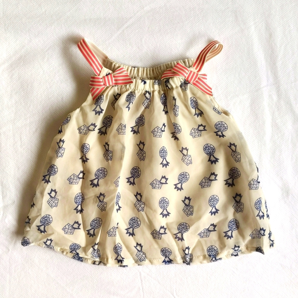 miniville pineapple print flowy summer tank top 6 months baby girl